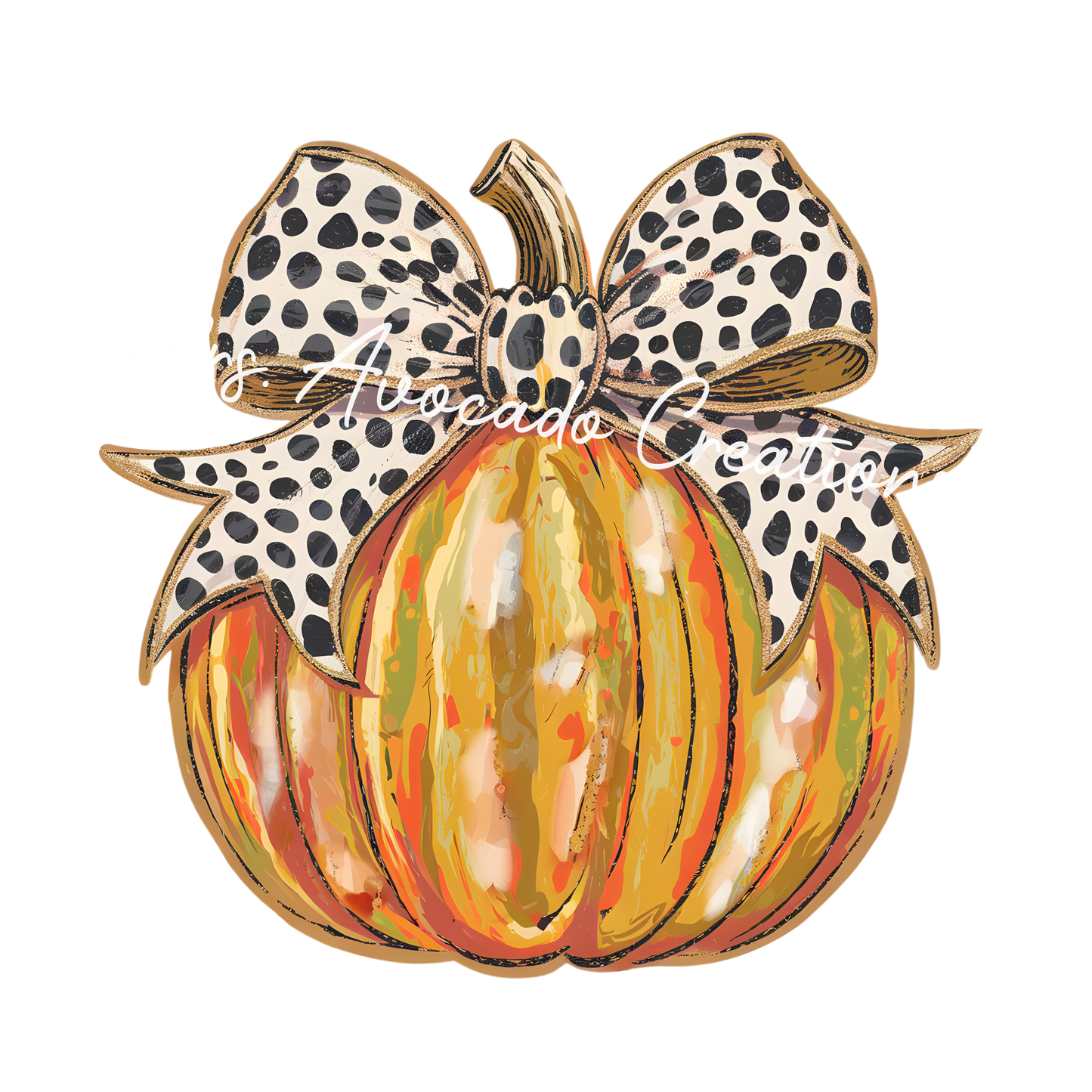 Coquette orange green pumpkin