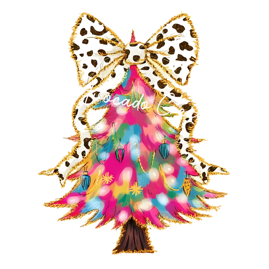 Coquette bright dot Christmas tree