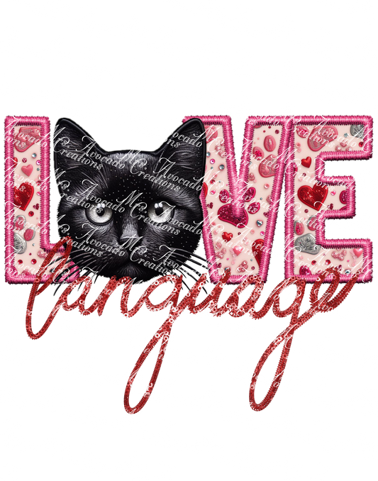 Love Language Cat (black)