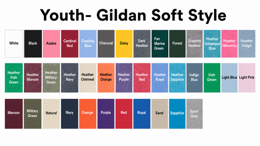 Kids Shirt Color Options