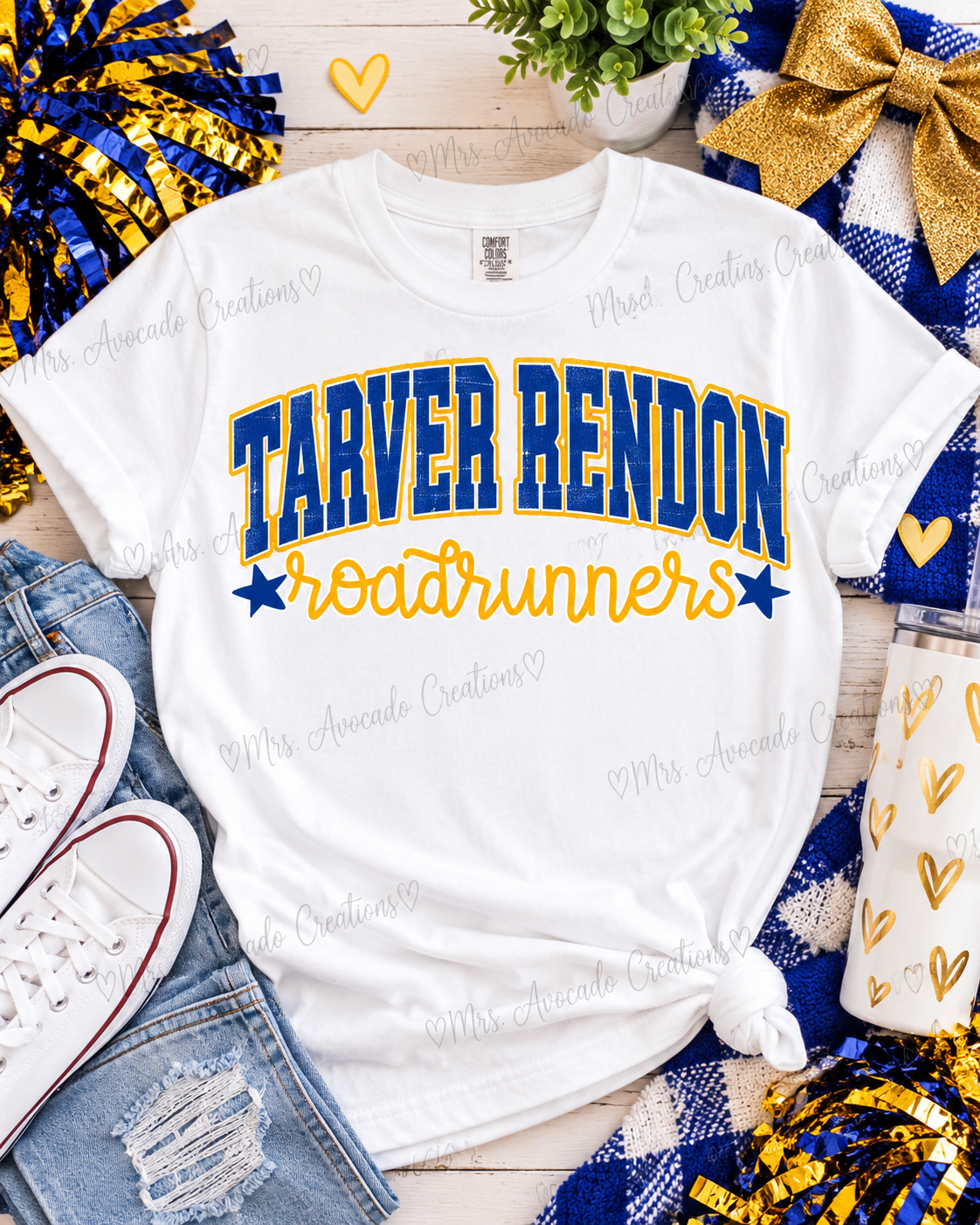 Tarver Rendon blue distressed