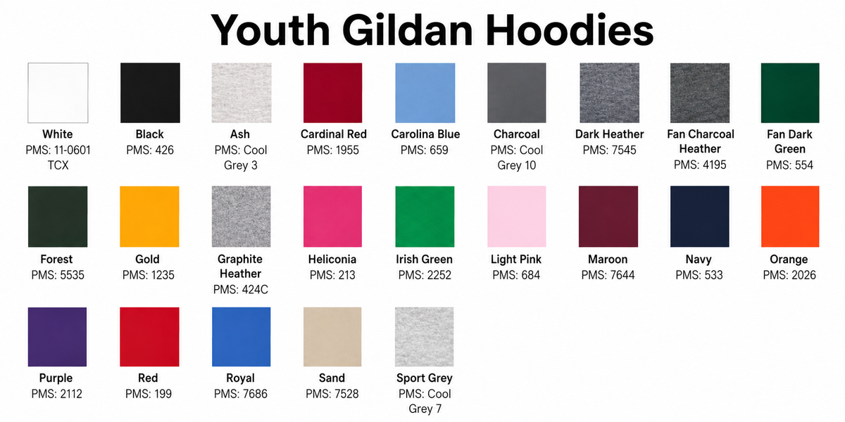 Kids Shirt Color Options