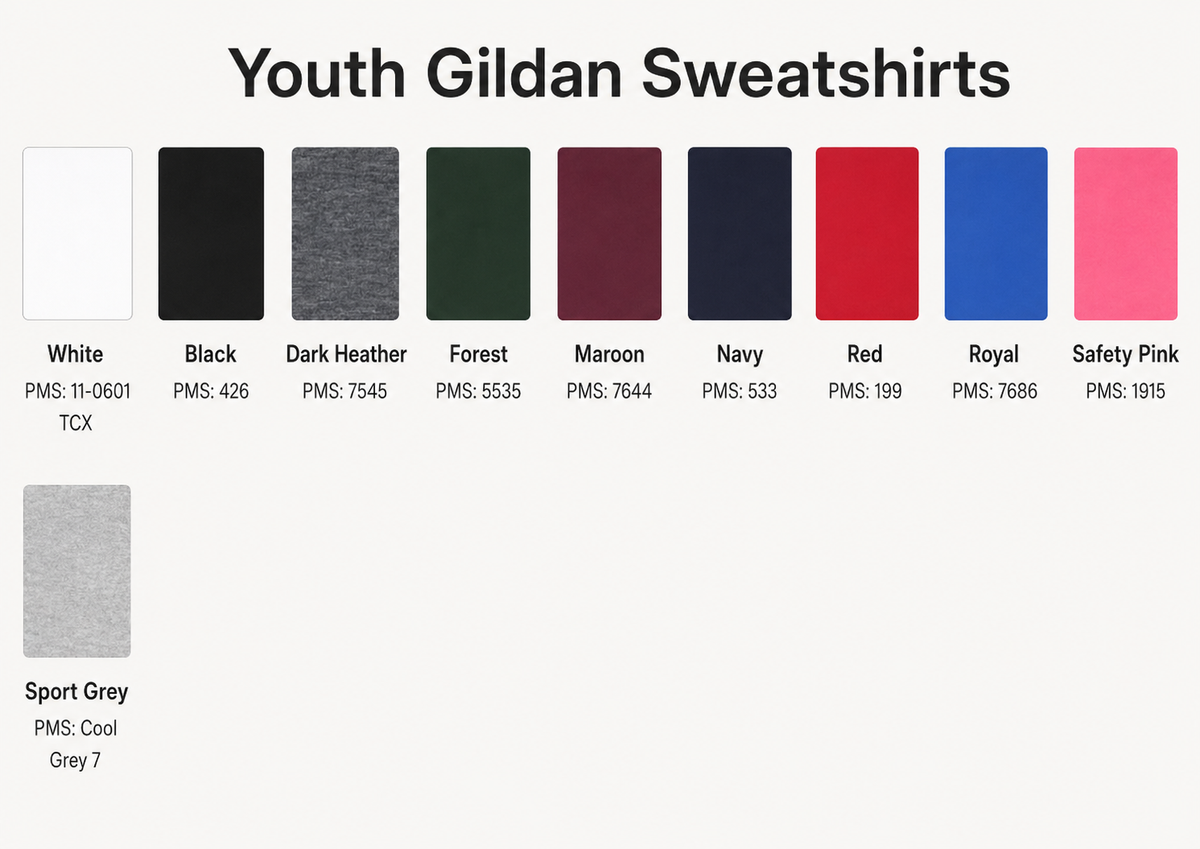 Kids Shirt Color Options
