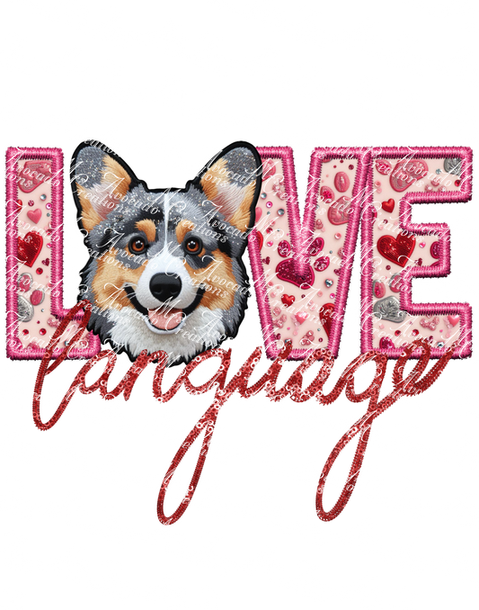 Love Language Corgi Triblend