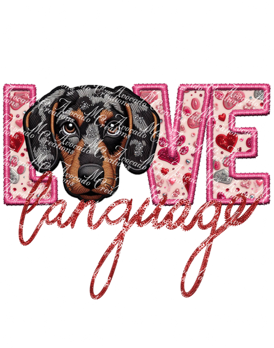 Love Language Dachshund (dappled)