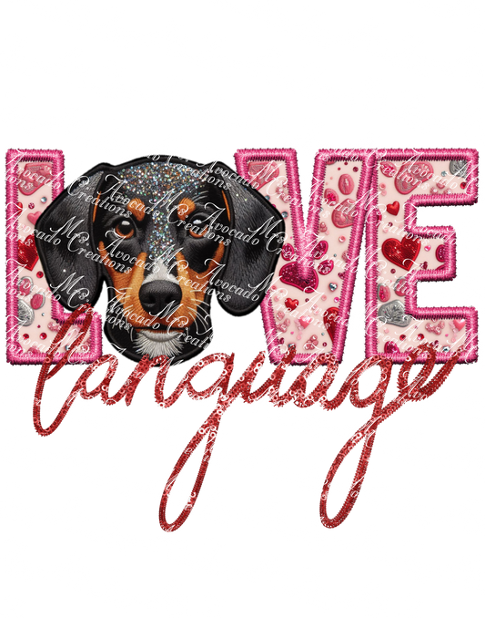 Love Language Dachshund (standard)