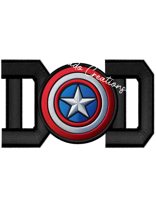 Dad Captain Faux Embroidery