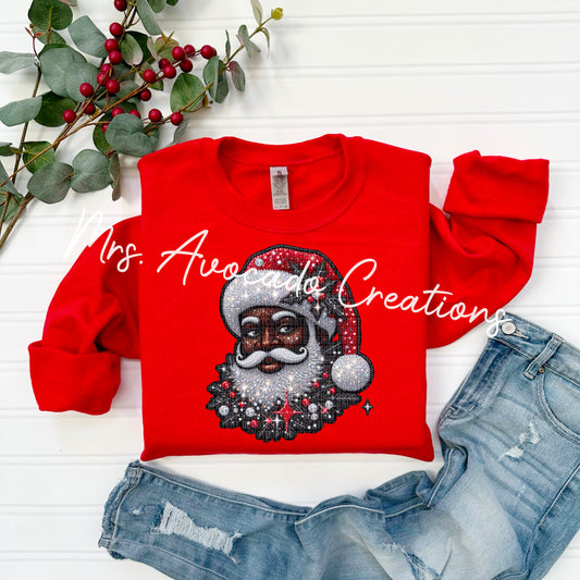 Faux glitter Santa