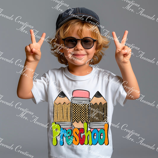 Doodle Pencil Blue Preschool