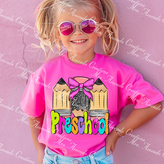 Doodle Pencil Pink Preschool