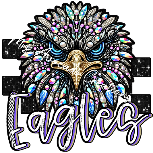 Faux rhinestone Eagles