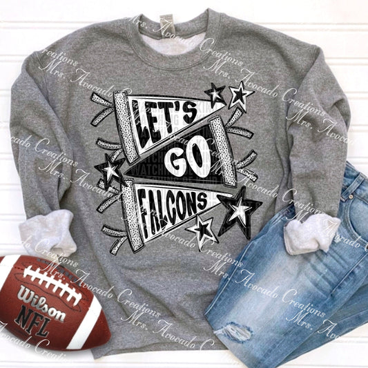 Black and White Pennant Falcons