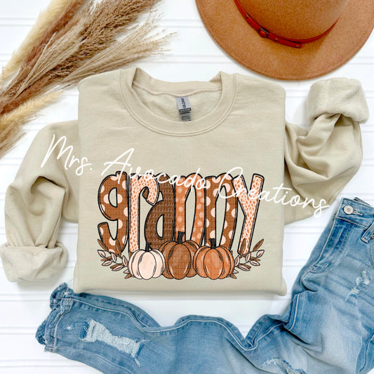 Fall pumpkins granny