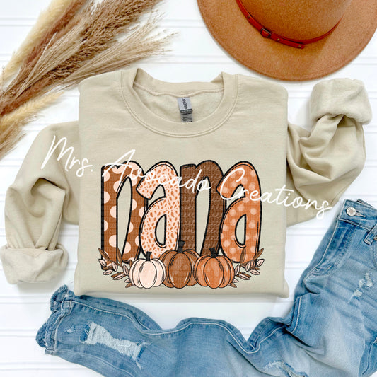Fall pumpkins nana