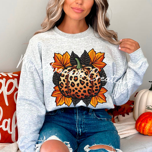 Fall leopard pumpkin