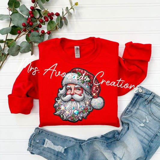 Faux embroidered Santa 2