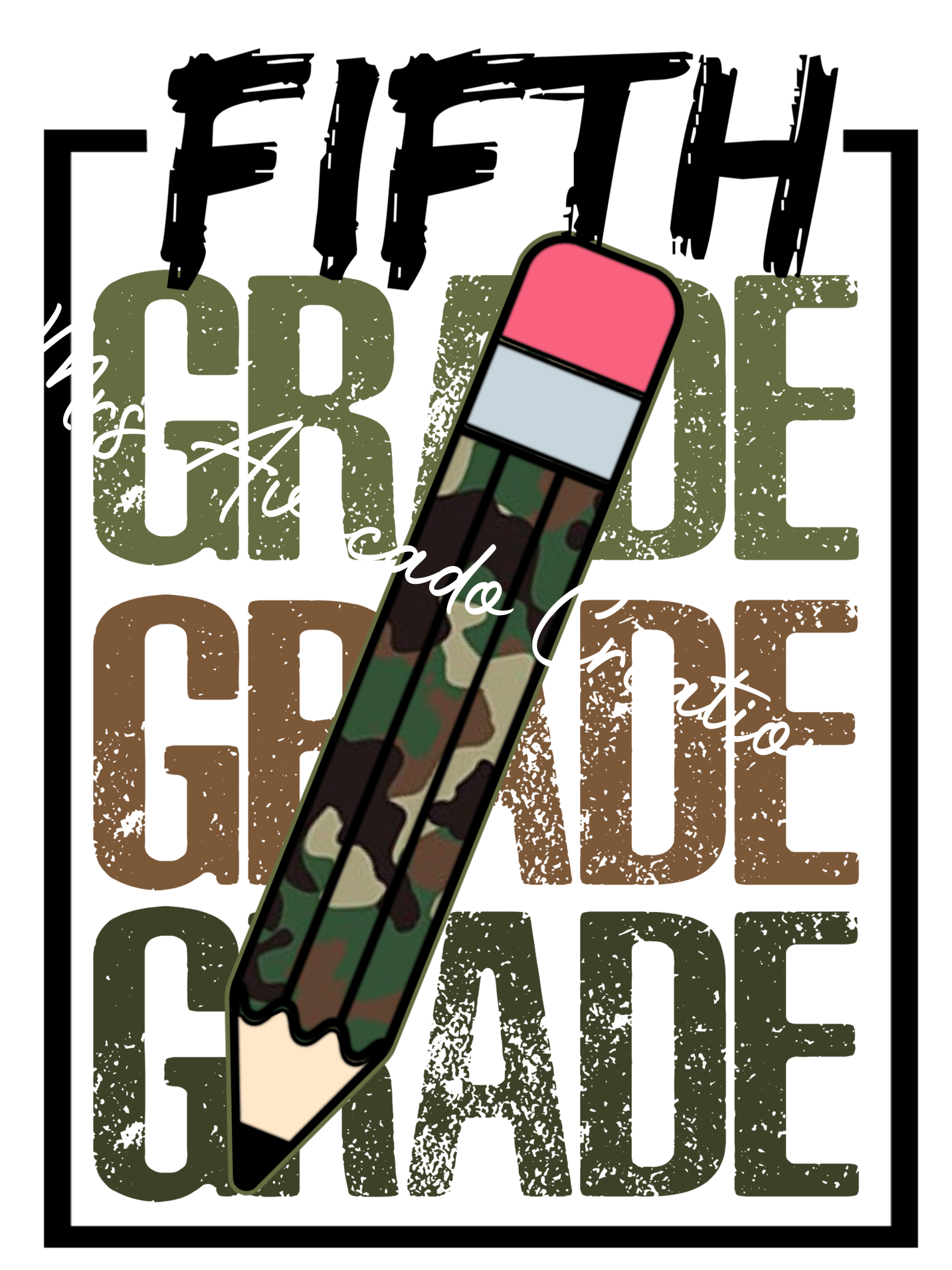 Camo pencil fifth grade