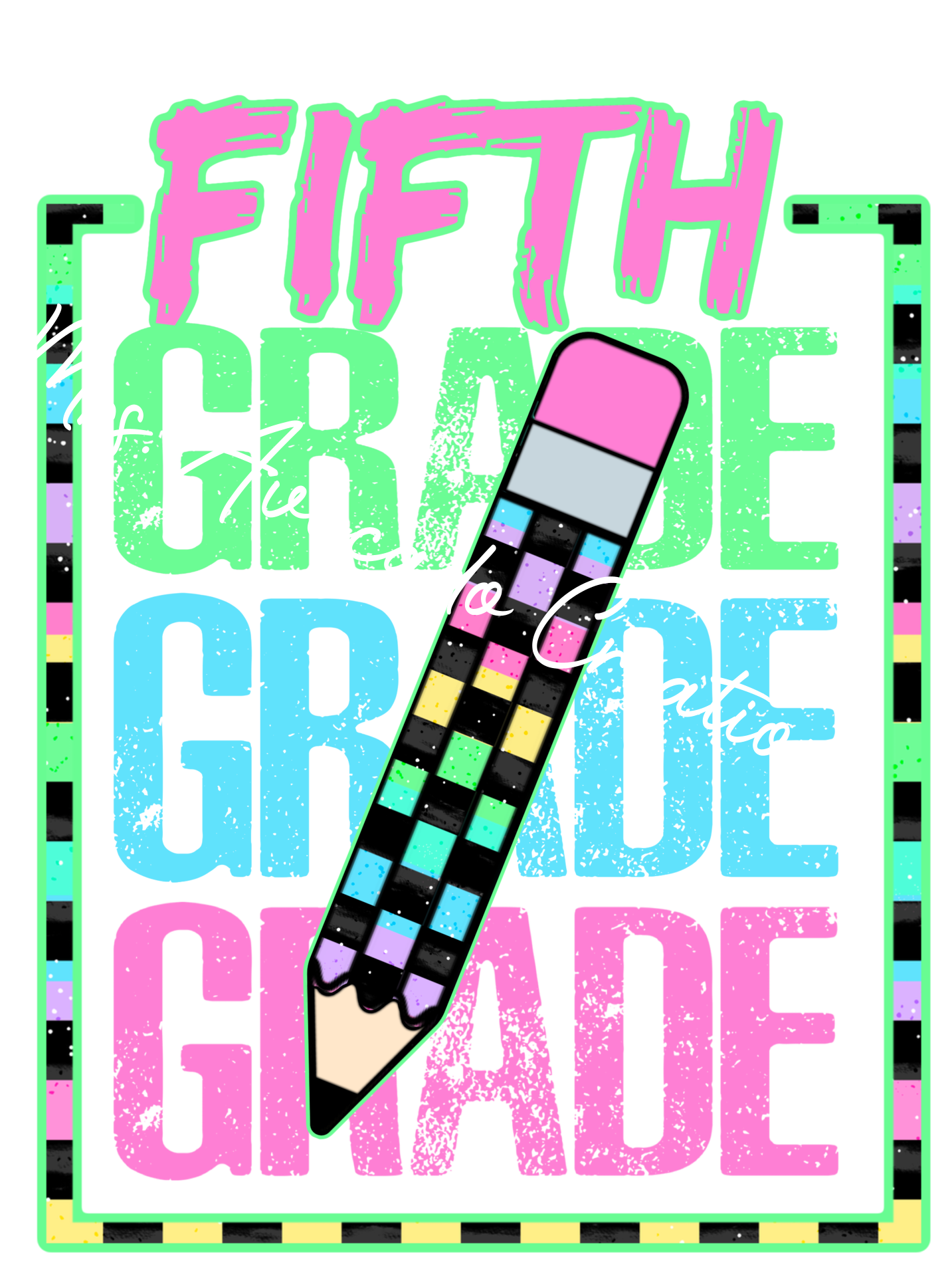Checkered pencil fifth grade