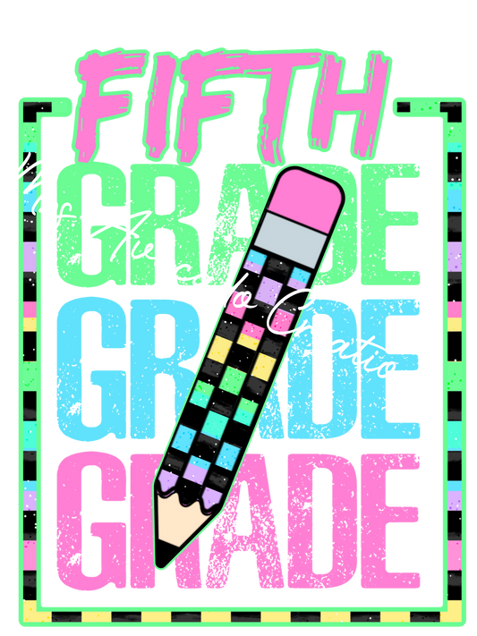 Checkered pencil fifth grade