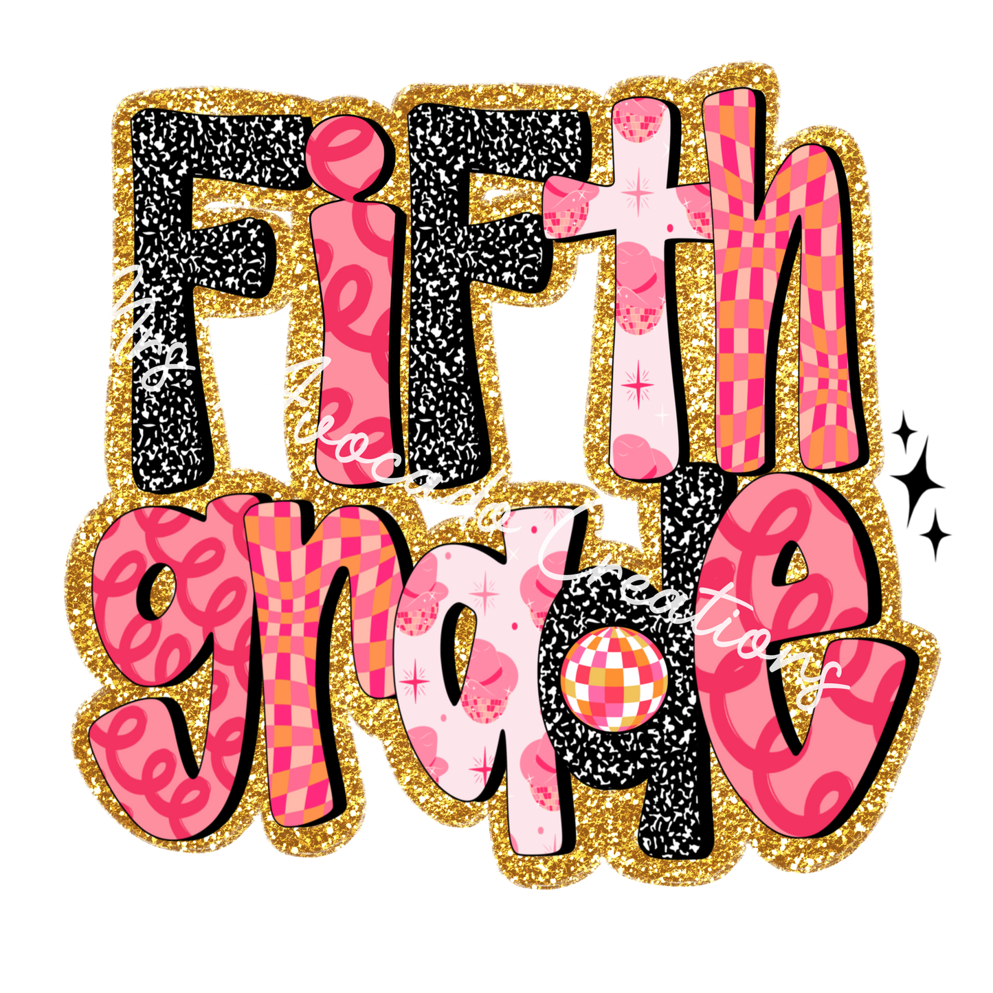 Pink and gold fifth grade