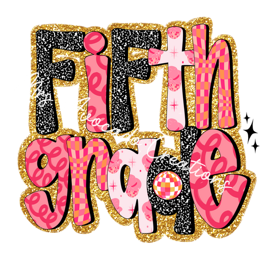 Pink and gold fifth grade