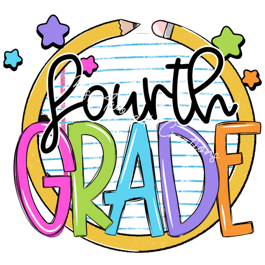 Colorful pencil circle fourth grade