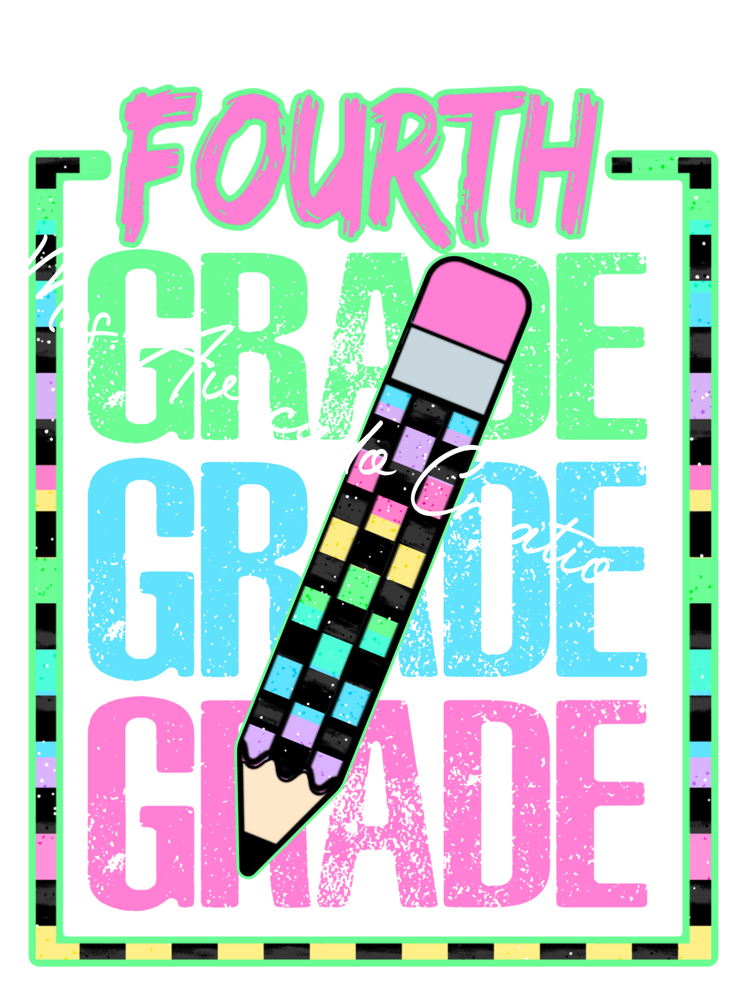 Checkered pencil fourth grade