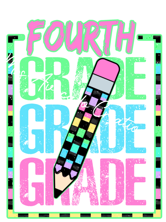 Checkered pencil fourth grade