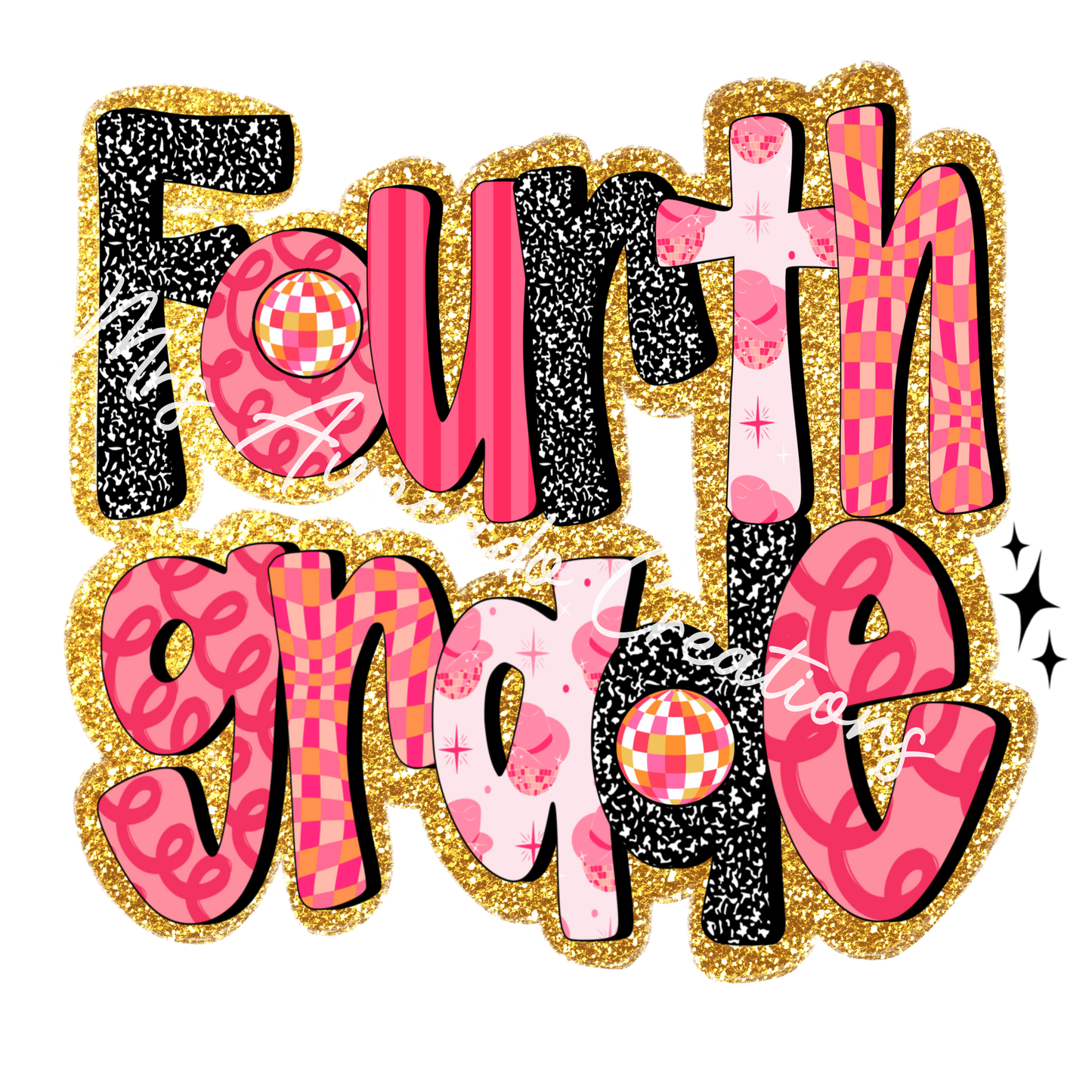 Pink and gold fourth grade