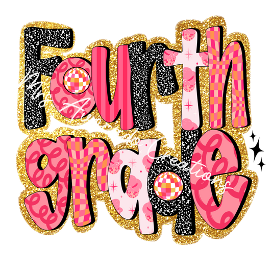 Pink and gold fourth grade