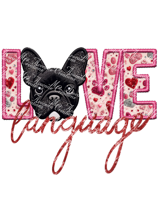 Love Language Frenchie (black)