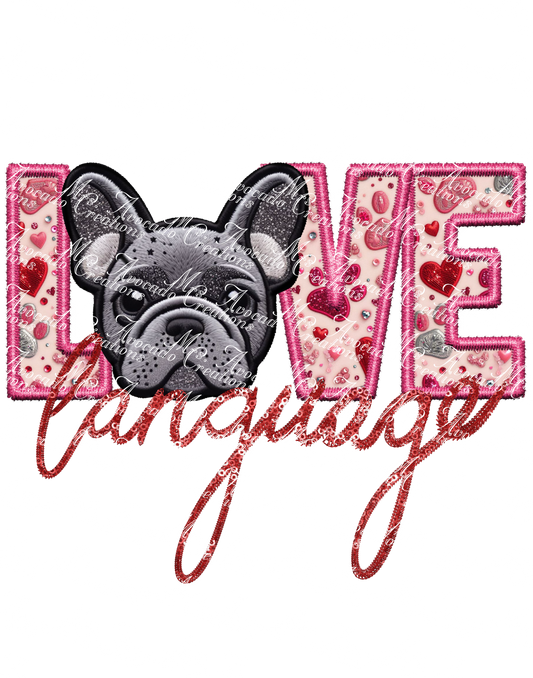 Love Language Frenchie (gray)
