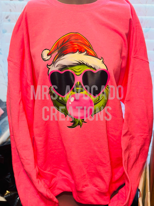 Green guy pink bubblegum