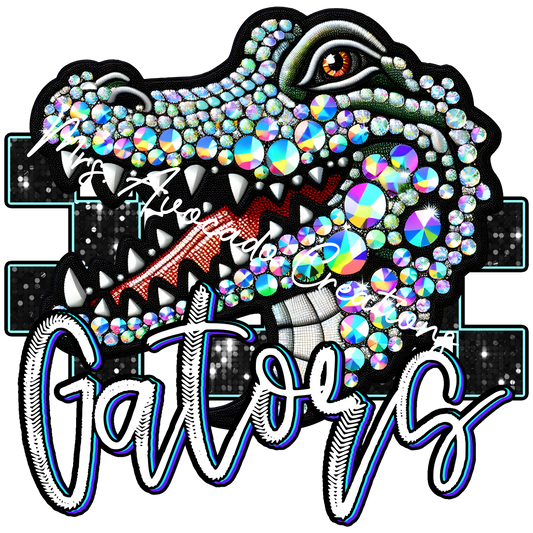 Faux rhinestone Gators