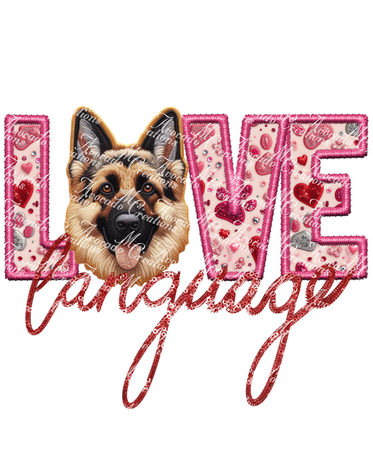 Love Language German Shepherd (standard)