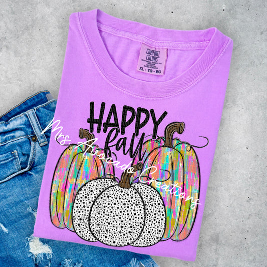 Happy fall spotty pumpkin