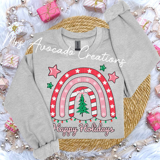 Happy holidays rainbow