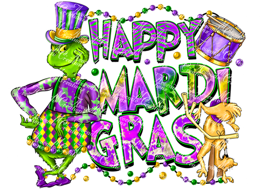 Happy Mardi Gras Green Guy