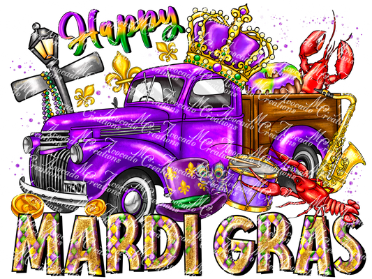 Happy Mardi Gras Truck