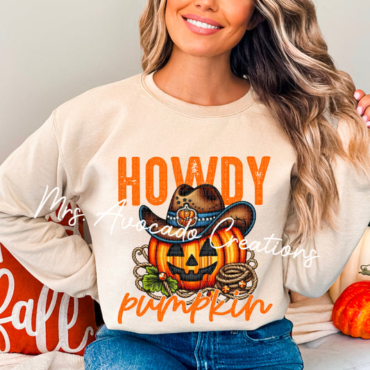 Howdy pumpkin cowboy hat