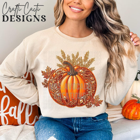 Gold accent pumpkin