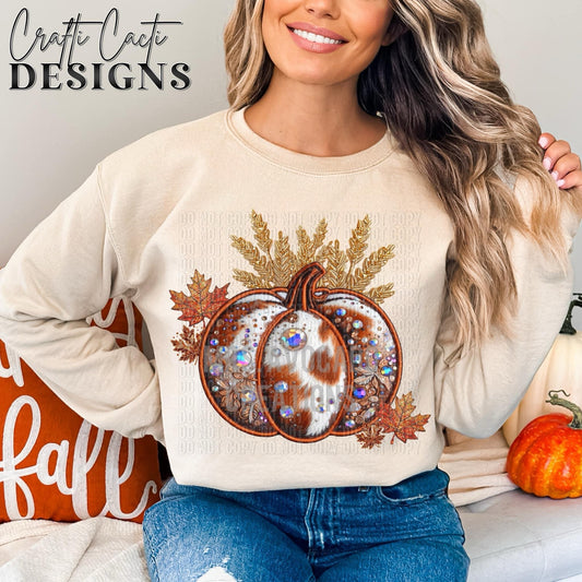 Cow print pumpkin