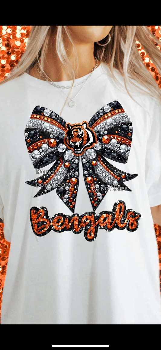 Cincinatti faux rhinestone bow