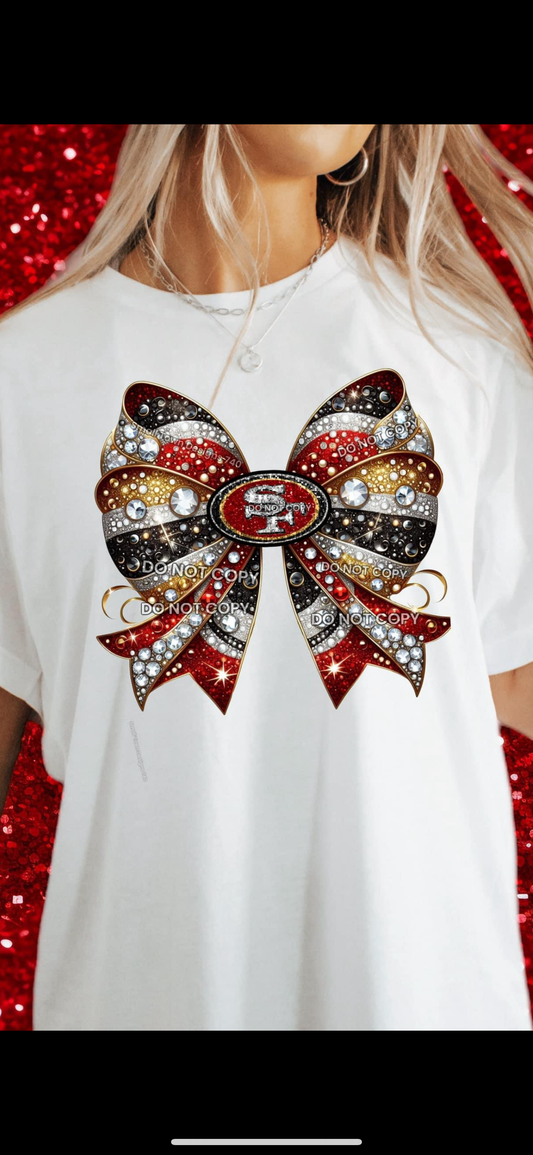 San Francisco faux rhinestone bow