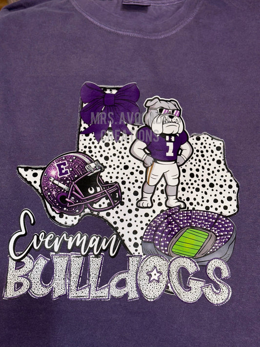 Bulldogs Texas Dalmatian print