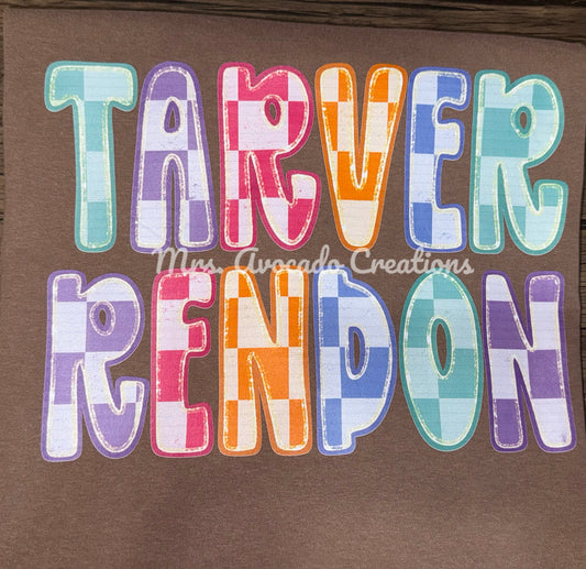Checkered Tarver Rendon