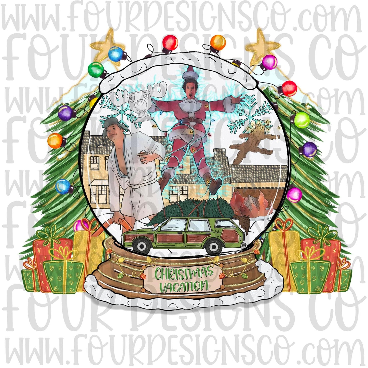 Christmas vacation snow globe