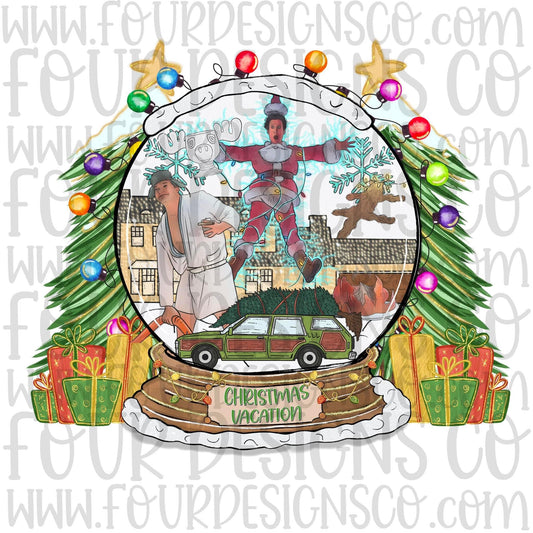 Christmas vacation snow globe