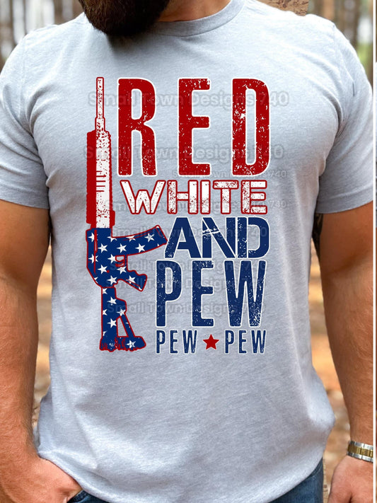 Red white and pew pew