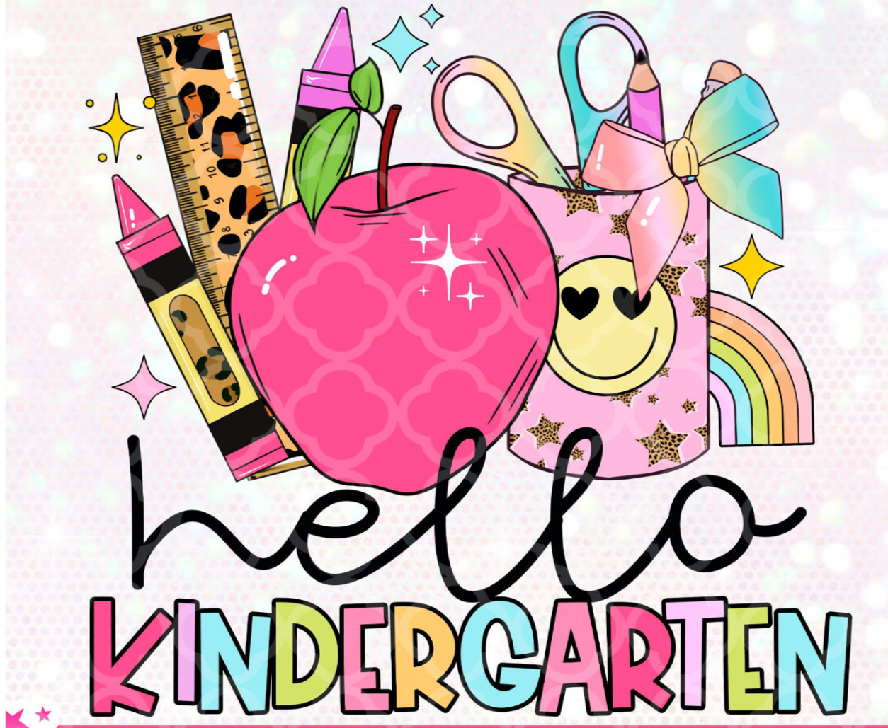 Hello kindergarten pencil apple